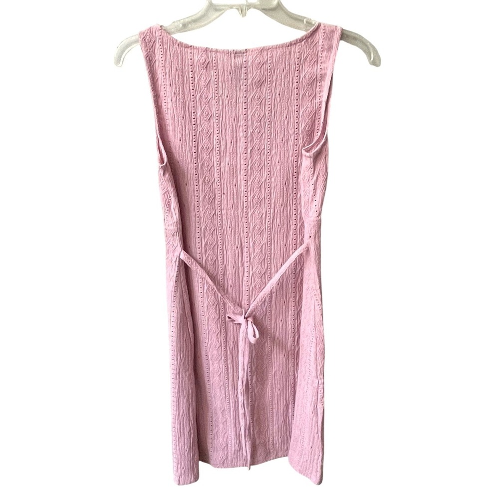 Wild Fable Sleeveless V Neck Knit Mini Dress Women Small Blush Pink Textured NWT - Picture 3 of 13